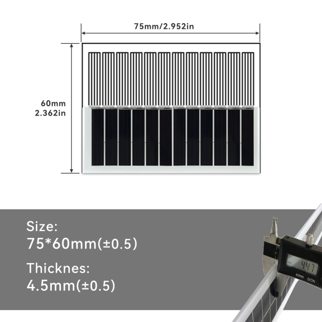 Mars Rock MarsRock Customized 75*60*4.5mm Monocrystalline Solar Cell  Solar Panel Waterproof Glass laminated sheet
