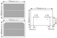 Mars Rock MarsRock Customized 75*60*4.5mm Monocrystalline Solar Cell  Solar Panel Waterproof Glass laminated sheet