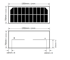 Mars Rock MarsRock Customized 150*70*4.5mm Monocrystalline Solar Cell  Solar Panel Waterproof Glass laminated sheet