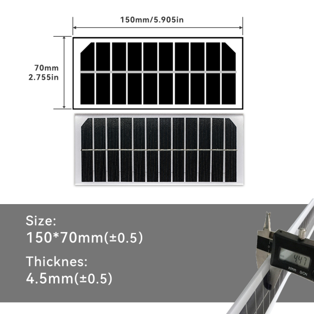 Mars Rock MarsRock Customized 150*70*4.5mm Monocrystalline Solar Cell  Solar Panel Waterproof Glass laminated sheet