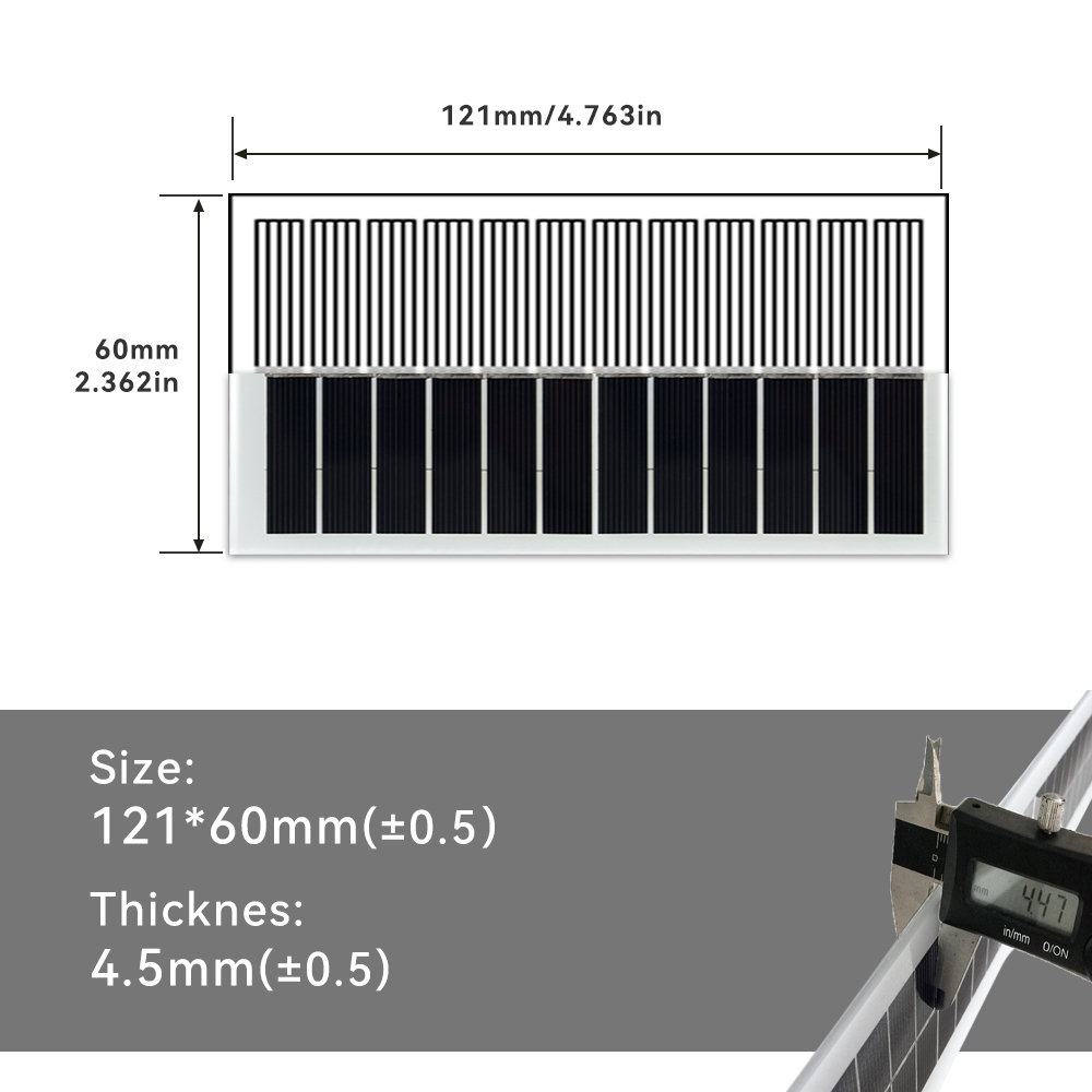 Mars Rock MarsRock Customized 180*100*4.2mm Monocrystalline Solar Cell  Solar Panel Waterproof Glass laminated sheet