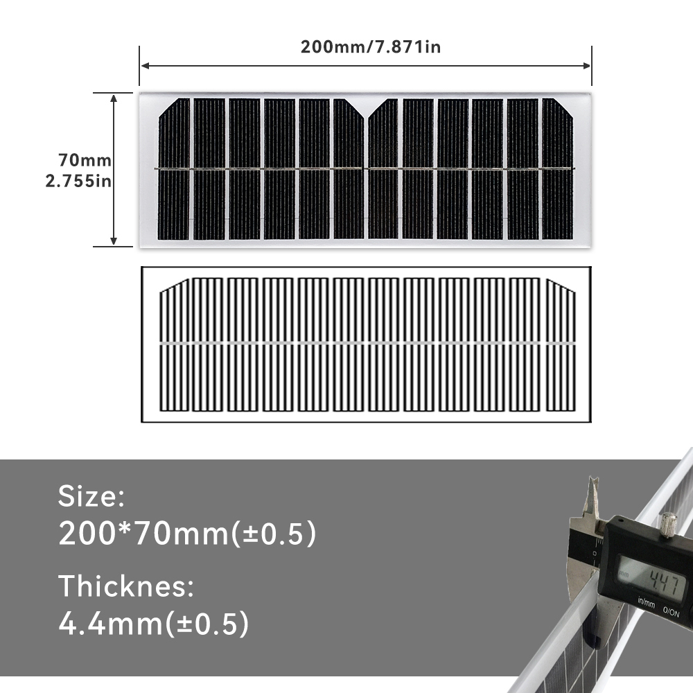 Mars Rock MarsRock Customized 250*170*4.2mm Monocrystalline Solar Cell  Solar Panel Waterproof Glass laminated sheet
