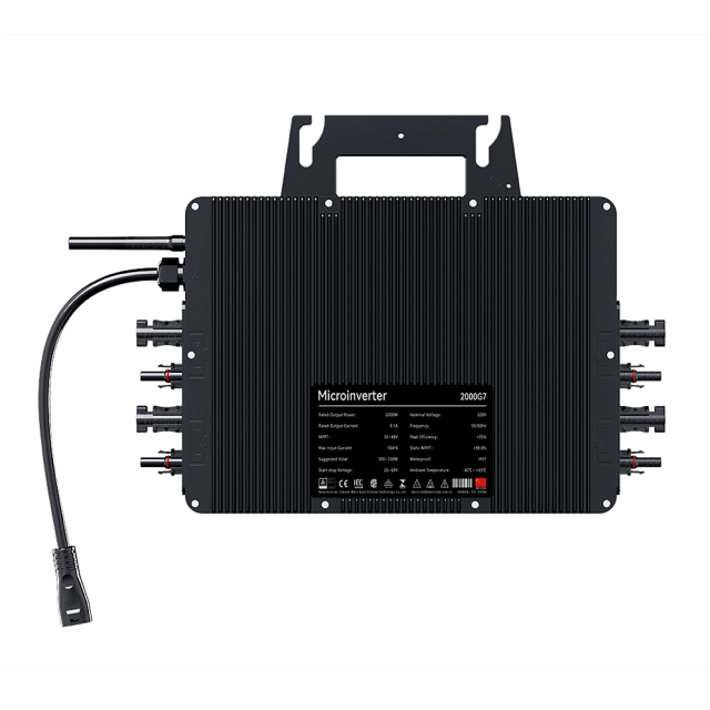 Mars Rock 2000W 230V 4MPPT IP67 WiFi Microinverter Suitable for Balcony System
