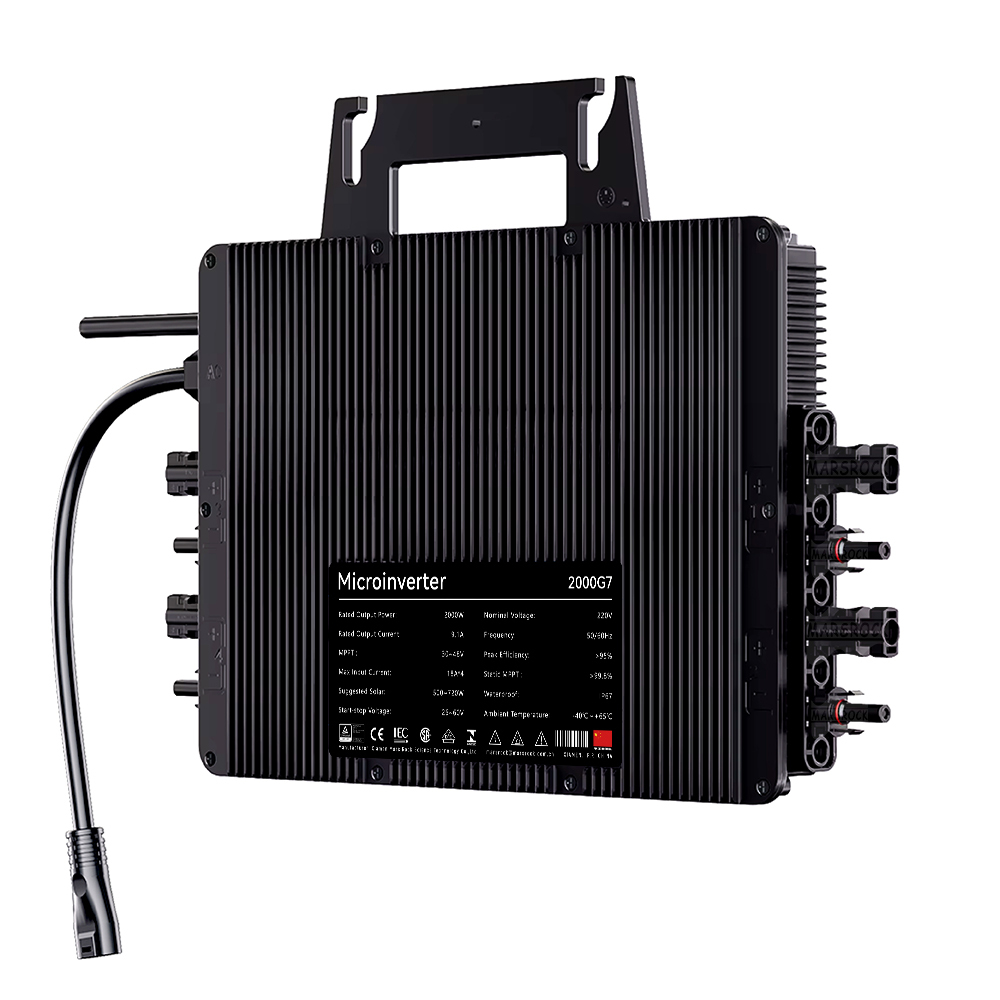 Mars Rock 2000W 230V 4MPPT IP67 WiFi Microinverter Suitable for Balcony System