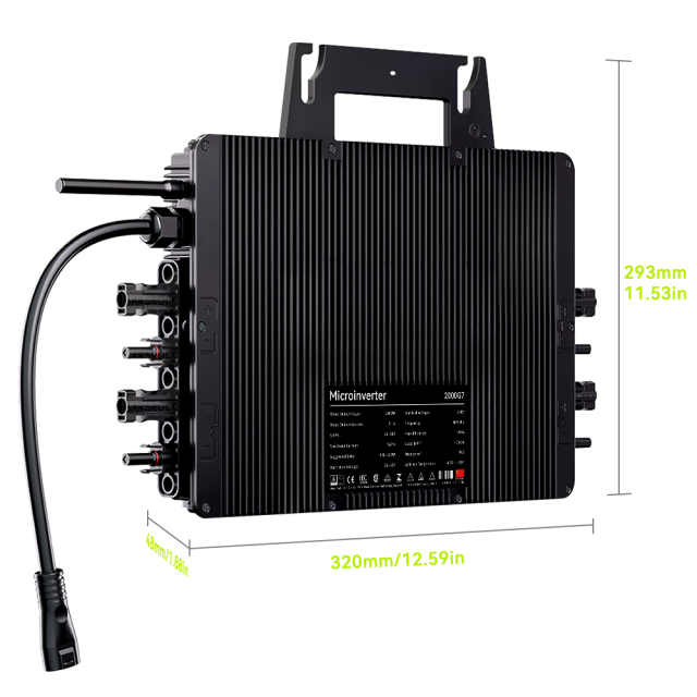Mars Rock 2000W 230V 4MPPT IP67 WiFi Microinverter Suitable for Balcony System