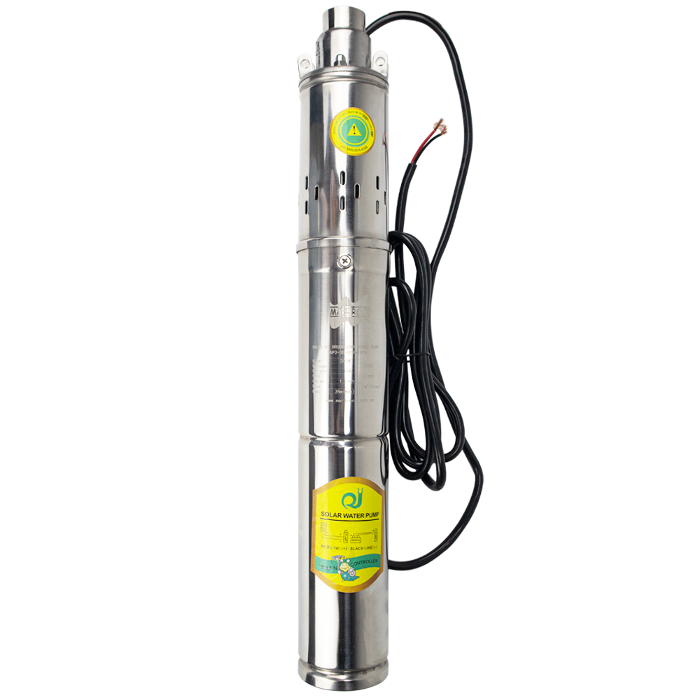 Mars Rock Mars Rock 370W DC24V Optional Outlet 1" Inch DC Brushless Solar Screw Water Pump Inserted MPPT Controller built-in controller Driven By Battery