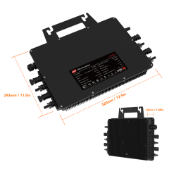 Mars Rock 2500W 230V 4MPPT IP67 WiFi Microinverter Suitable for Balcony System