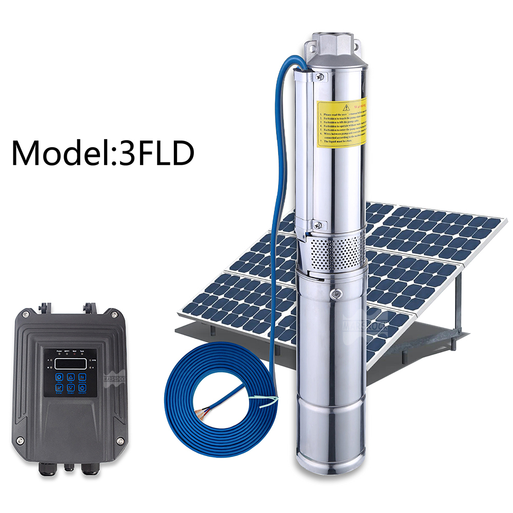 Mars Rock Mars Rock 300W DC24V Outlet 1" Inch DC Brushless Solar Impeller Pump External Controller  Driven By Battery