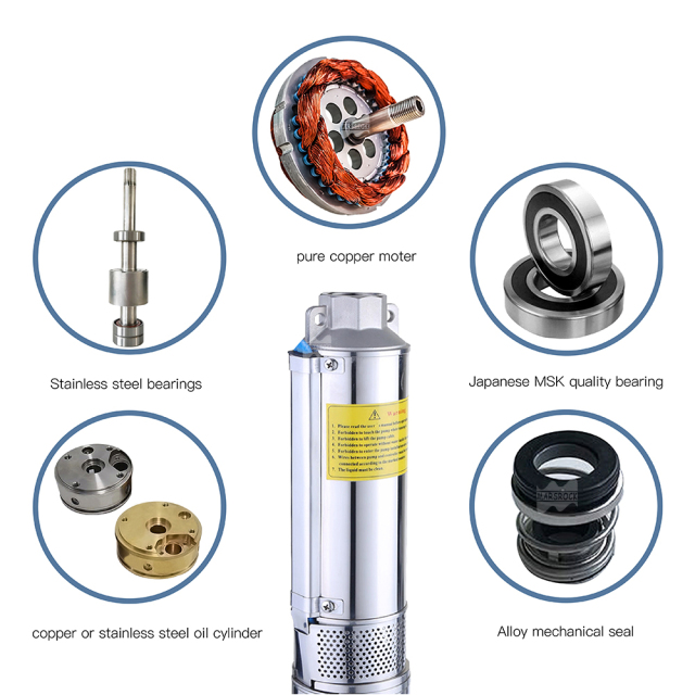 Mars Rock Mars Rock 300W DC48V Outlet 1" Inch DC Brushless Solar Impeller Pump External Controller  Driven By Battery