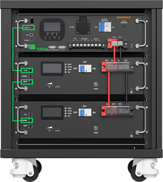 Mars Rock 5.12kWh 51.2V LiFePO4 Battery 6000 Cycles   Expandable Solar Energy Storage System