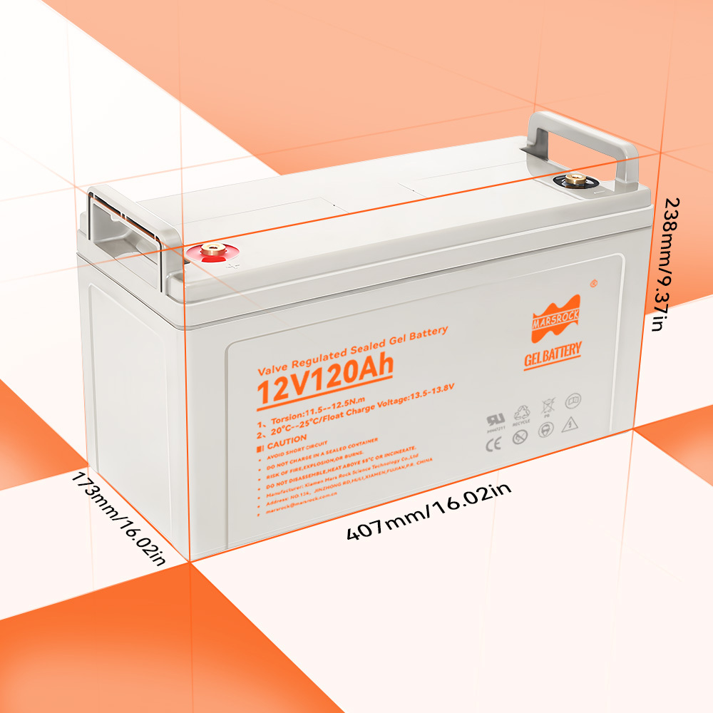 Mars Rock MarsRock GEL battery 12V 120Ah Valve Regulated Sealed Gel Battery Energy Storage  Battery