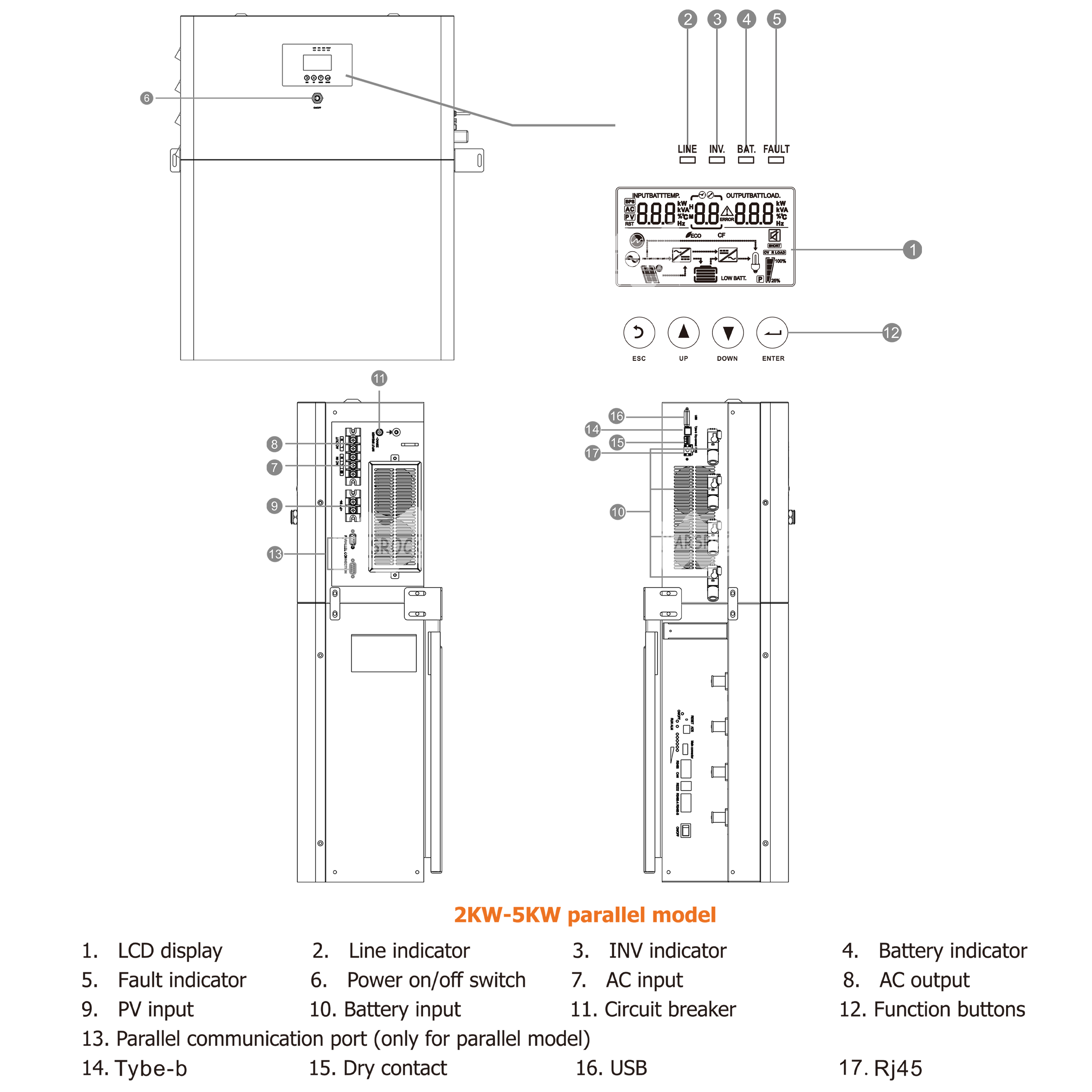 Mars Rock MarsRock 5KW  100Ah Stackable All In One System Energy Storage  Battery