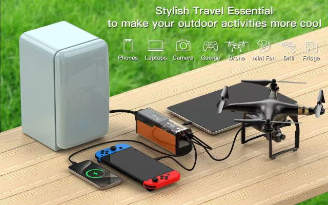 Mars Rock MarsRock  100W Portable Power Station Pure Sine Wave AC Outlet 27000mAh Power Bank with LCD Display for Home Use Outdoor Camping
