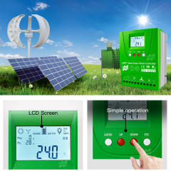 Mars Rock 12/24V 1200W Hybrid Wind Solar Charge Controller Wind Turbine Controller MPPT Solar Charge Controller Pioneer Version Charge Lithium & Lead Acid GEL Battery