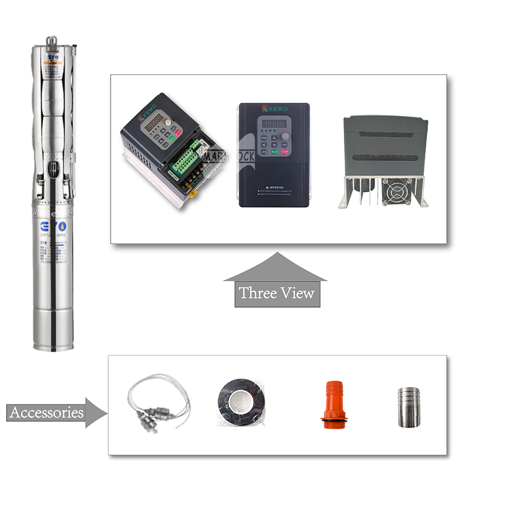 Mars Rock Mars Rock 22000W DC530V AC380V Rated Flow 95t/h Outlet 5" Inch AC/DC Dual-use Water Pump Impeller Pump With External Controller