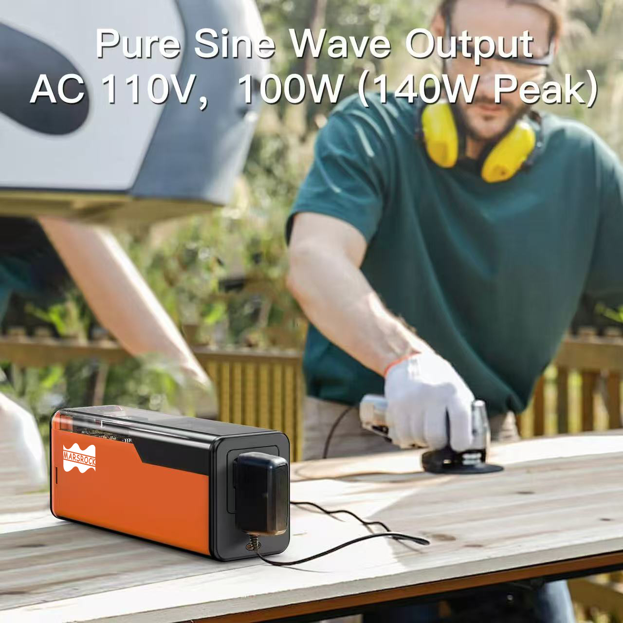 Mars Rock MarsRock  100W Portable Power Station Pure Sine Wave AC Outlet 27000mAh Power Bank with LCD Display for Home Use Outdoor Camping