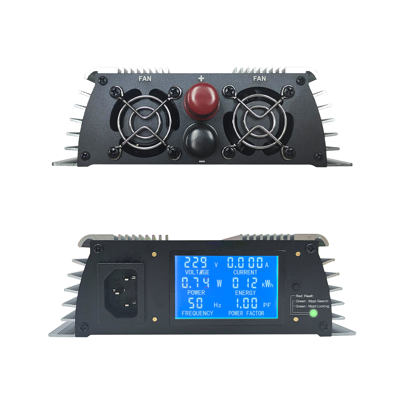 Mars Rock Mars Rock 1000W MPPT Solar Grid Tie Micro Inverter With Display Screen 18V/36V DC to 120V/230V AC MPPT Pure Sine Wave Converter Solar Panel PV Power System Island Distinguished