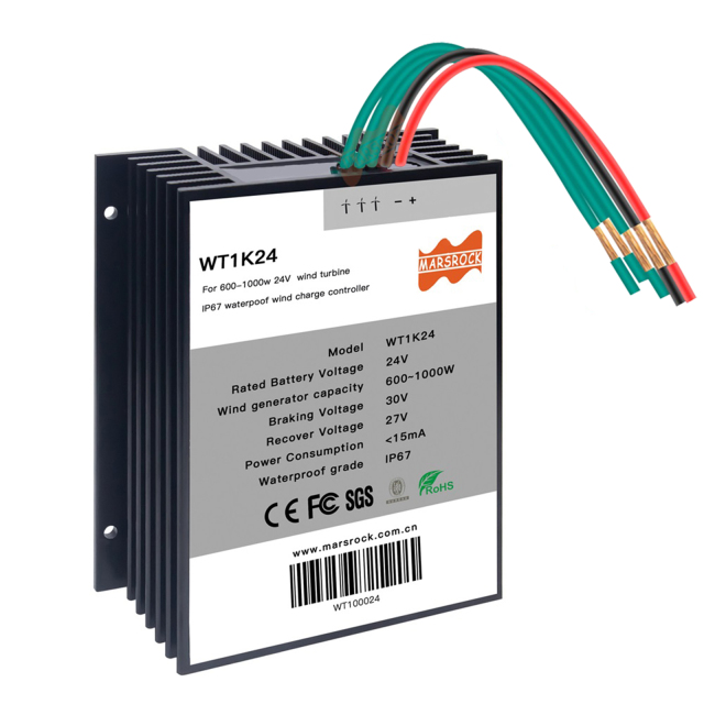 Mars Rock MarsRock 1000W 24V Wind Turbine IP67 Waterproof PWM Wind Charge Controller with Battery Control