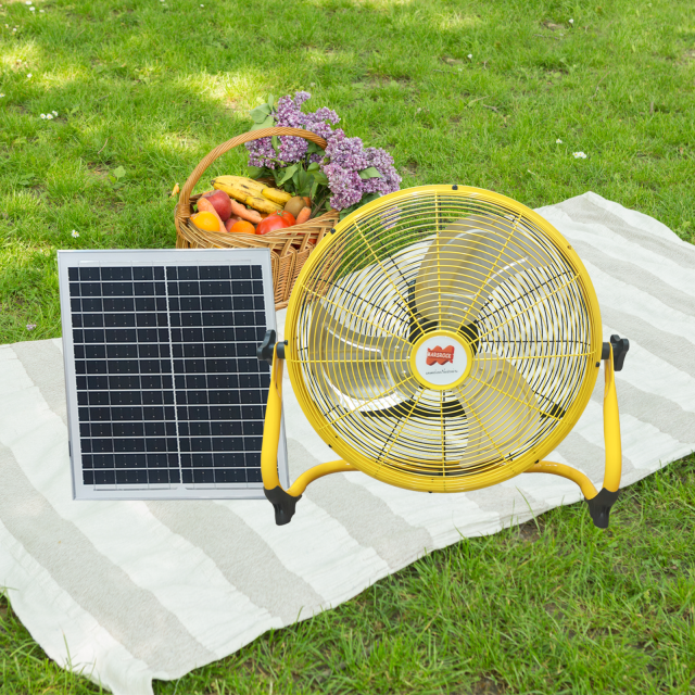 Mars Rock PD05 Ground-Floor Camping Fan 12-Speed Portable Solar Fan with 11-Hour Runtime  Rechargeable Battery for Tent  Balcony Outdoor