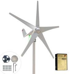 Mars Rock Mars Rock 400W 12V 24V 3 Blades Small Home Wind Turbine Generator MPPT Controller LED Charging Indicator Wind Power Windmill
