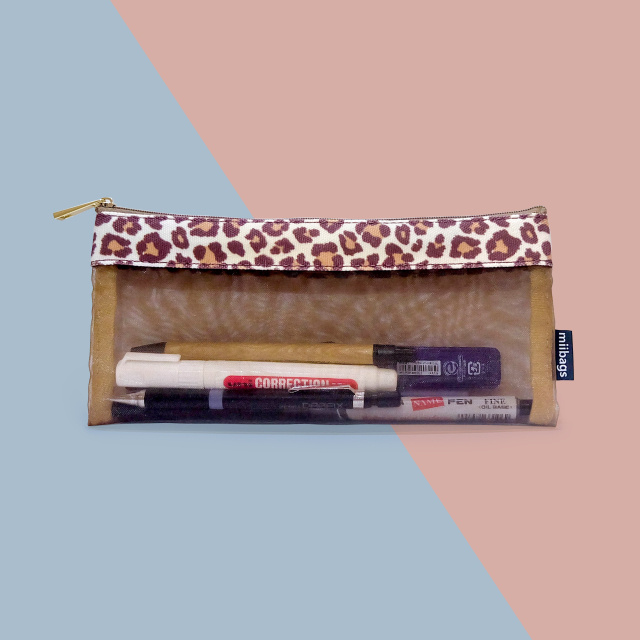 55062-LPD Leopard Print Pencil Case