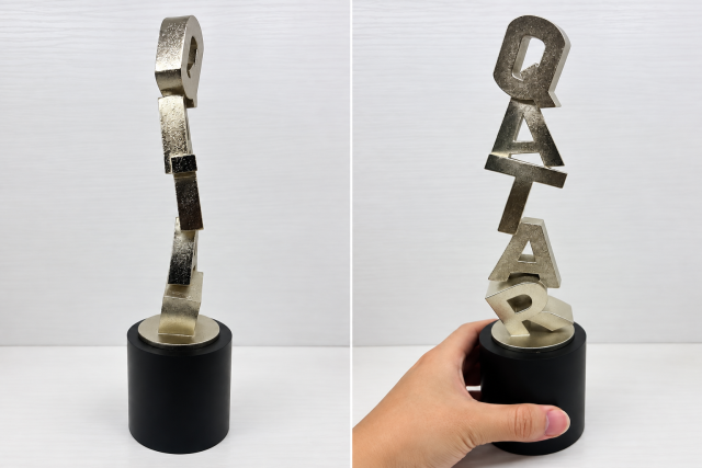 Bespoke metal trophy