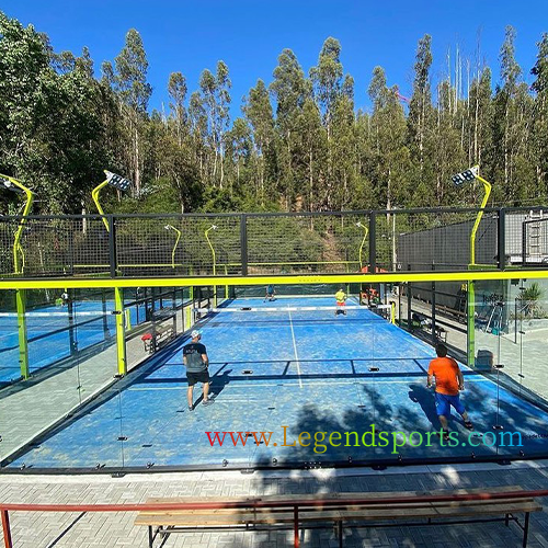 New Design Padel Club Explosion-proof Tempered Glass Paddle Tennis Court Cost