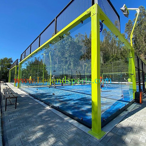 New Design Padel Club Explosion-proof Tempered Glass Paddle Tennis Court Cost