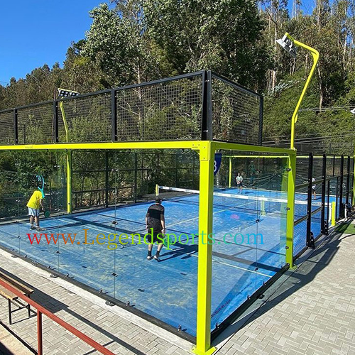 New Design Padel Club Explosion-proof Tempered Glass Paddle Tennis Court Cost