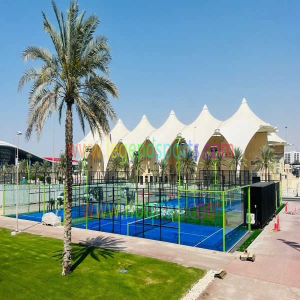 UAE Padel Club Hot Sale Outdoor Indoor Panoramic Paddle Tennis Field Court