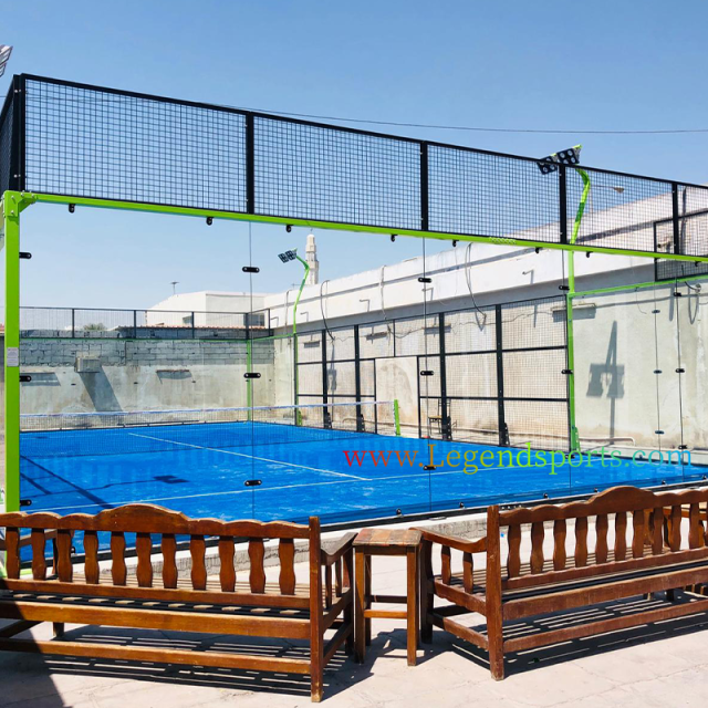 Most Popular Padel Manufacturer Super Panoramic Paddle Tennis Court For Padel Club