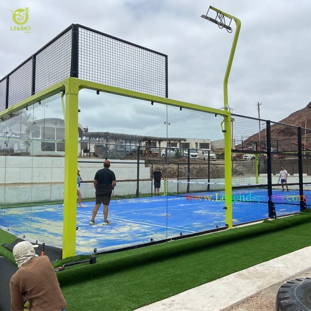 Hot Selling Discount Panoramic Abs Frame 20m*10m Outdoor Cancha De Padel Court