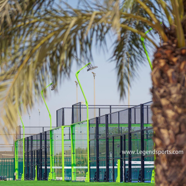 2024 Standard WPT Padel Outdoor Super Panoramic Paddle Tennis Court Supplier Pistas De Padel