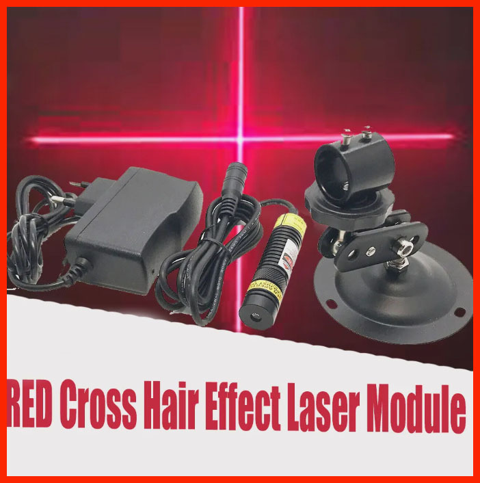 Techhood 16*68 300mW Red (660nm) Cross-Line Generator Laser Module with Adjustable Locking Focus