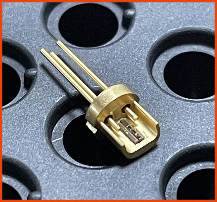 thumbnail image 2 of 650nm Red Laser Diode 350mW-550mW – 5.6mm, Mitsubishi LPC836, Original 2 of 5