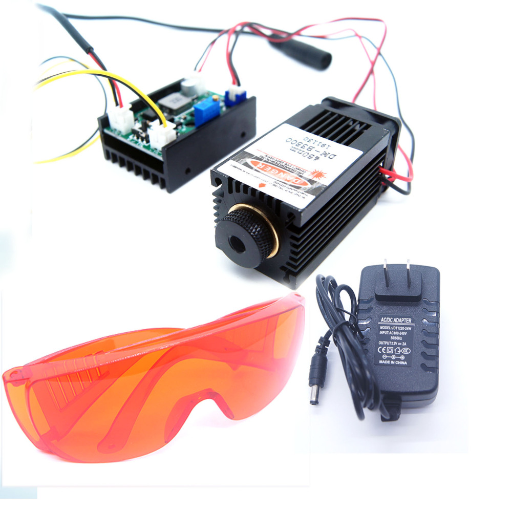 Techhood 3.5W+ 450nm Blue Focusing Laser Module (12V) With TTL/Analogue
