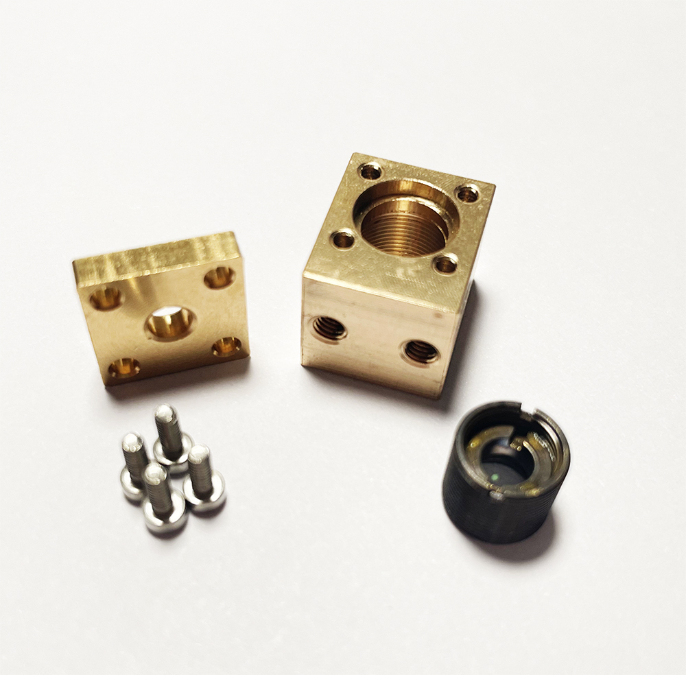 Brass Laser Diode Housing With 400nm-700nm Glasee Collimation Infrared Lens (TO5 9mm Diode)