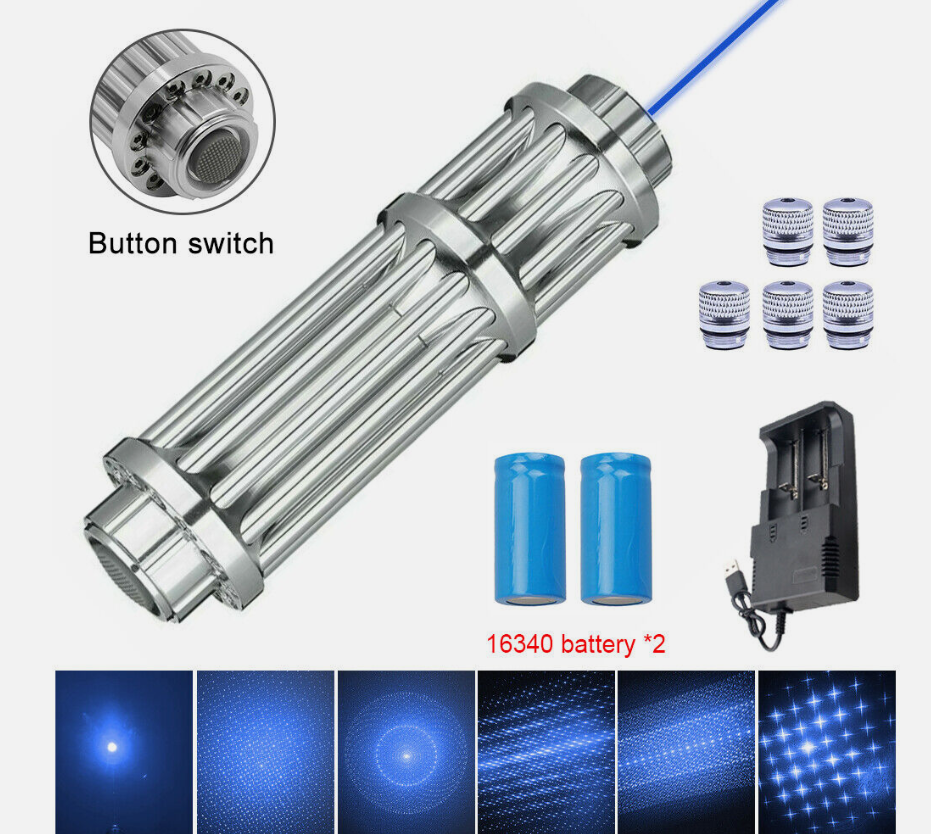 488nm Cyan Laser Pointer Visible Beam Light Torch Lazer Pen Light With Battery CB60