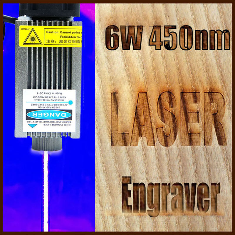 Techhood 6W 450nm Blue Focusing Laser Module (12V) With TTL/PWM
