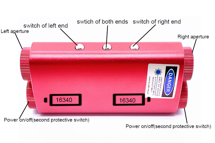 Dual Heads 450nm 2*100mW Blue Laser Sword/Laserman Show/Bright Thick Blue Beam