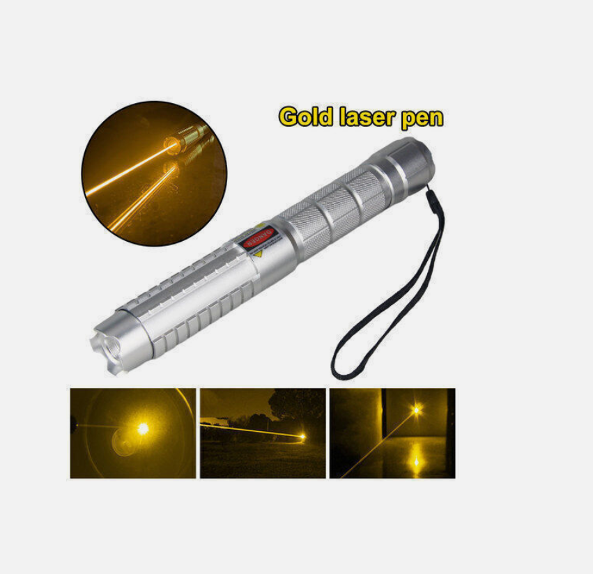 Techhood 593nm Golden Yellow Laser Dot/Stars Laser Pointer Visible Beam Light Torch Y30B