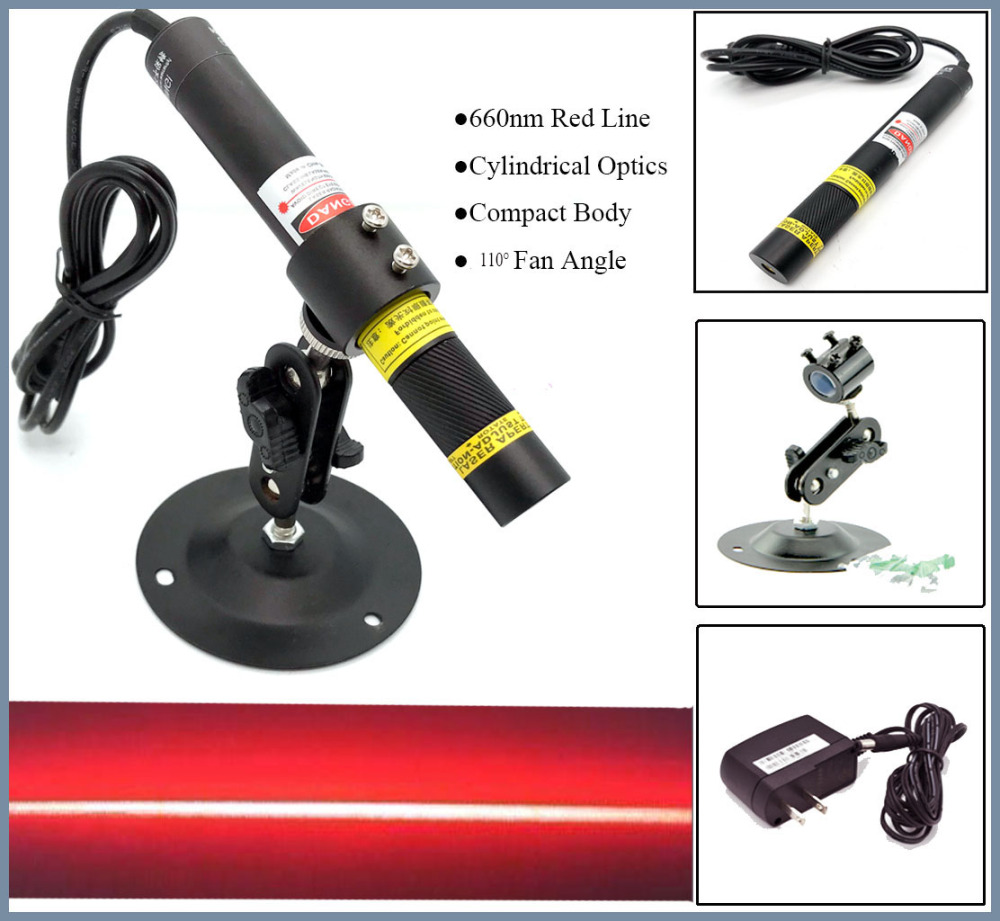 Techhood 16*120 200mW Red (660nm) Word-Line Laser Module with Adjustable Focus (5V)