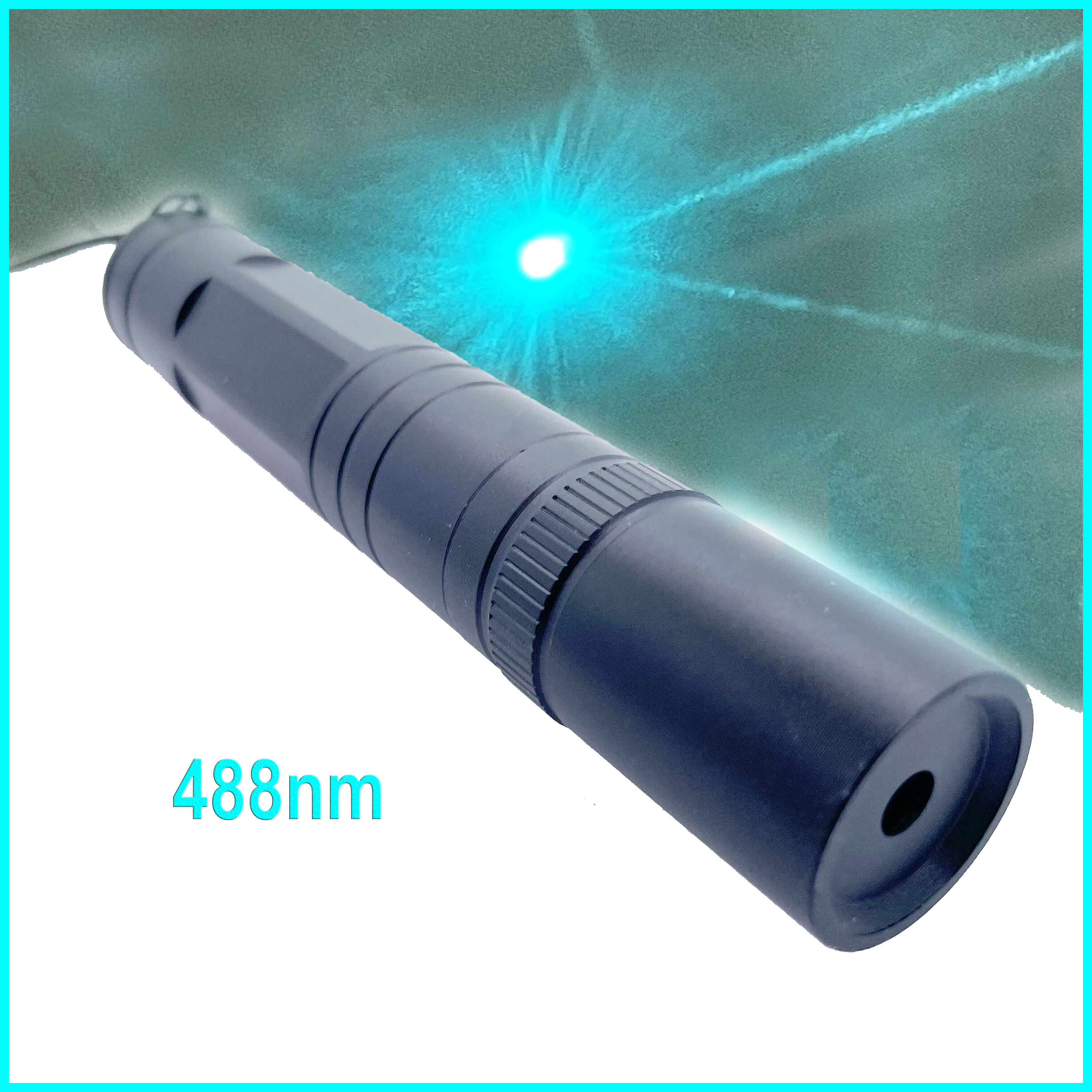 Techhood Cyan-Blue Colour 488nm Dot Laser Torch Visible Beam Light B488-60T