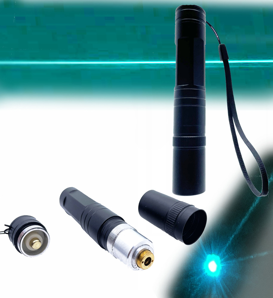Techhood Cyan-Blue Colour 488nm Word-Line Laser Torch Visible Line Beam B488-60TL