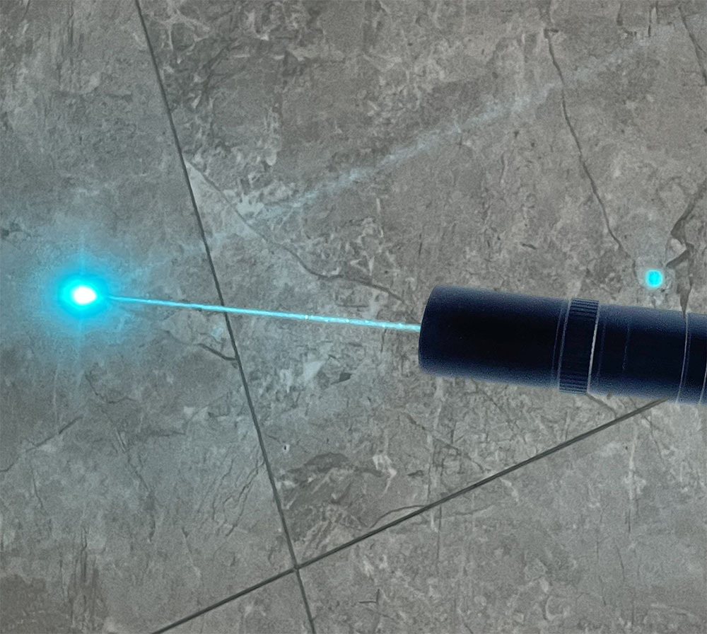Techhood Cyan-Blue Colour 488nm Dot Laser Torch Visible Beam Light B488-60T