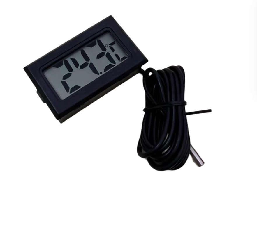 Electronic thermometer, digital thermometer, fish tank refrigerator thermometer with waterproof probe with 5 meter line