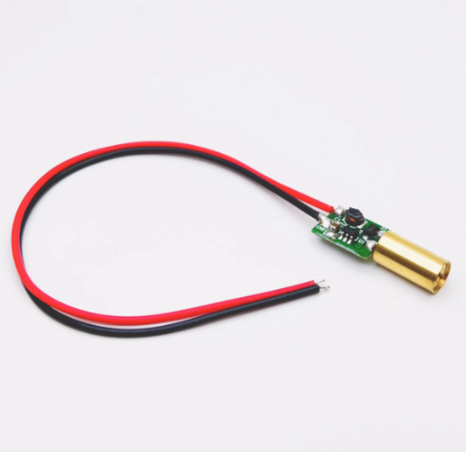 φ6.2mm green laser module, 520nm 1mW green dot laser head, internal focus laser head, 3V-5V