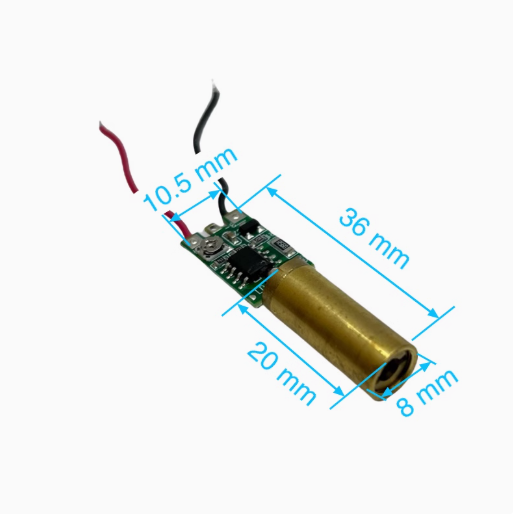 φ8mm green dot laser module, 532nm 50mw laser sight laser indicator