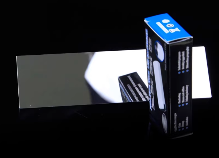 Optical isosceles right-angle prism, aluminum-coated quartz rhomboid prism