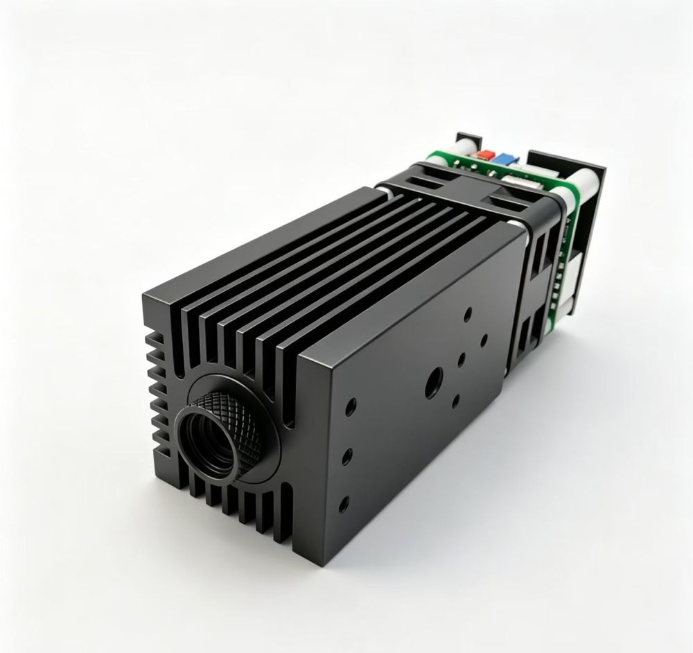 Techhood 100mW 40*40*125mm Yellow Green Colour (561nm) Dot Laser Module/Lab Light Source
